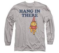 Garfield Hang in There Unisex Long Sleeve T Shirt, Athletic Heather, XL