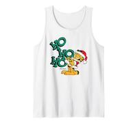 Garfield Ho Ho Ho Santa Christmas Cartoon Cat Tank Top