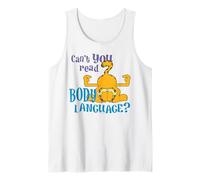 Garfield House Cat Body Language Comedy Meme Classic Cartoon Tank Top