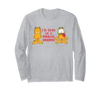 Garfield House Cat Insane Kitty Comedy Meme Classic Cartoon Long Sleeve T-Shirt