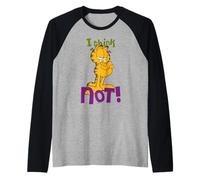 Garfield House Cat Stubborn Attitude Comedy Cartoon Classic Raglan Baseball Tee