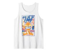 Garfield Hungry Cat Attack Odie Foodie Comic Meme Retro Vibe Tank Top