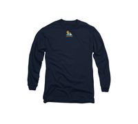 Garfield I Dont Do Mornings Long Sleeve T-Shirt, Navy | Size: Small Garfield Navy S