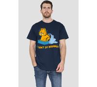 Garfield I Dont Do Mornings T-Shirt, Navy | Size: Medium Garfield Navy M