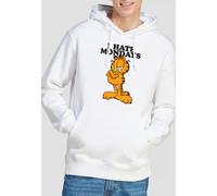 Garfield I Hate Mondays Hoodie, White,Large Garfield White XXL