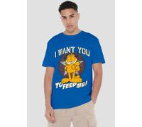 Garfield I Want You T Shirt, Royal Garfield Blue M