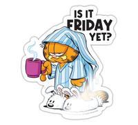 Garfield is It Friday Yet Sticker Size S (10 x 10 cm)
