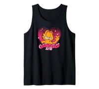 Garfield K-Pop Heart Bubble Letters Cute Cat Cartoon Tank Top