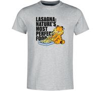 Garfield Lasagna: Nature`s Most Perfect Food T-Shirt mottled grey M