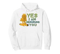 Garfield Lazy Bored Cat Ignoring Comedy Meme Cartoon Classic Pullover Hoodie