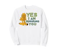 Garfield Lazy Bored Cat Ignoring Comedy Meme Cartoon Classic Sweatshirt