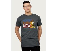 Garfield Men's Monday Coffee Now T-Shirt in Dark Grey | Size: Medium Garfield Dark Grey M