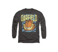 Garfield Men's Rad Long Sleeve T Shirt-Charcoal in Charcoal | Size: Small Garfield Charcoal S