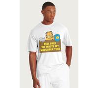 Garfield Men's Waste My Valuable Time T-Shirt in White | Size: 2XL Garfield White 2XL