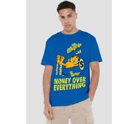 Garfield Money Is Everything T-Shirt, Royal | Size: Large Garfield Royal L