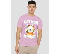 Garfield Mother'S Day Cat Mom Flowers T-Shirt, Pink | Size: Medium Garfield Pink M