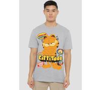 Garfield Movie Cattitude Unisex Adult T Shirt, Athletic Heather Paramount Home Entertainment Light Grey XXL