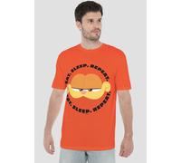 Garfield Movie Eat Sleep Repeat T-Shirt, Orange | Size: XL Garfield Orange XL