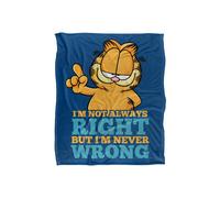 Garfield Never Ever Wrong Silky Touch Super Soft Throw Blanket 152 X 127 cm Garfield White One Size
