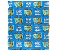 Garfield Not Always Right Silky Supersoft Blanket Blue/multicoloured (One Size)