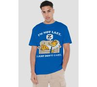 Garfield Not Lazy T Shirt, Royal Garfield Blue S