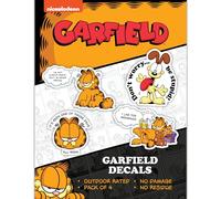 Garfield & Odie Decals - Set of 4 Garfield Quotes Vinyl Stickers for Water Bottle Laptop Car Truck Waterproof Bumper Stickers I Live for Weekends