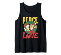 Garfield Odie Peace and Love Christmas Wreath Tank Top