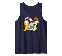 Garfield Odie Retro Comic Milkshake Friends Artwork Gifts Tank Top