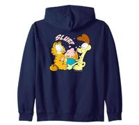 Garfield Odie Retro Comic Milkshake Friends Artwork Gifts Zip Hoodie