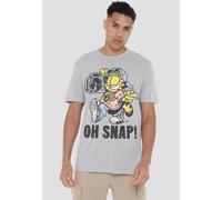 Garfield Oh Snap T-Shirt, Athletic Heather in Grey | Size: 5XL Garfield Grey 5XL
