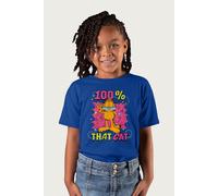 Garfield One Hundred Percent That Cat T-Shirt in Royal | Size: 9-11 Years Garfield Royal 9-11 Years