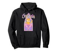 Garfield Pastel Stained Glass Heart Retro Cat Cartoon Pullover Hoodie