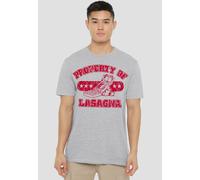 Garfield Property Of Lasagna T Shirt, Athletic Heather Garfield Grey XL