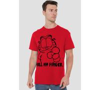 Garfield Pull My Finger T-Shirt, Red | Size: 4XL Garfield Red 4XL