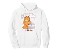 Garfield Reading Is Cool Classic 90's Retro Pullover Hoodie