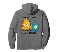 Garfield Retro Comic Artwork Morning Coffee Cat Vibes Style Pullover Hoodie