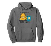 Garfield Retro Comic Artwork Morning Coffee Cat Vibes Style Pullover Hoodie