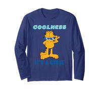 Garfield Retro Comic Standing Pose Cool Cat Humor Artwork Long Sleeve T-Shirt