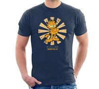 Garfield Retro Japanese Men's T-Shirt Navy Blue