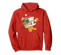 Garfield Santa with Gifts Christmas Cartoon Cat Pullover Hoodie