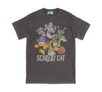 Garfield Scaredy Cat Vintage Wash Charcoal T Shirt