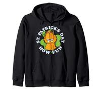 Garfield St. Patrick's Day How fun Unimpressed Mood Portrait Zip Hoodie