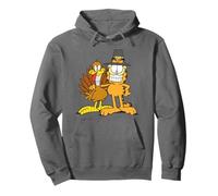 Garfield Thanksgiving Pilgrim Friends Distressed Group Shot Pullover Hoodie