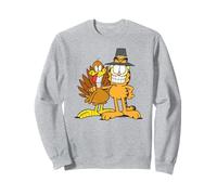 Garfield Thanksgiving Pilgrim Friends Distressed Group Shot Sweatshirt