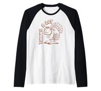 Garfield Thanksgiving Thanks A Lot Turkey Garfield Retro Raglan Baseball Tee