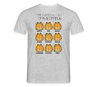 Garfield The Many Moods of Garfield Men's T-Shirt Heather Grey