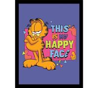 Garfield This Is My Happy Place Framed Poster (40cm x 30cm) (Blue)