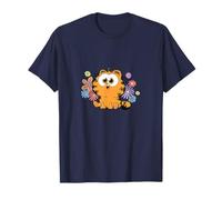 Garfield Too Cute To Care Chibi Floral Front & Back T-Shirt