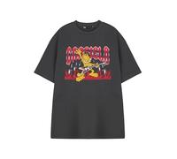 Garfield Unisex Grey Short Sleeved Guitar Graphic Tee T-Shirt | Classic Cartoon Character Apparel | Music Lover Top | Retro Style Clothing for Men & Women