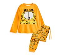 Garfield Unisex Kids Orange Big Face Long Sleeve Long Leg Pyjama Set - 9-10 Years